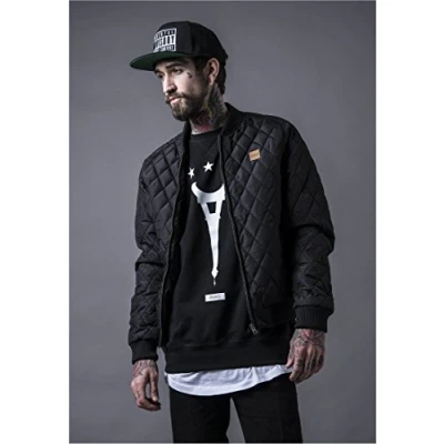 Afbeelding van Urban Classics Diamond Bomberjacks, Heren, Maat: 5XL, Black