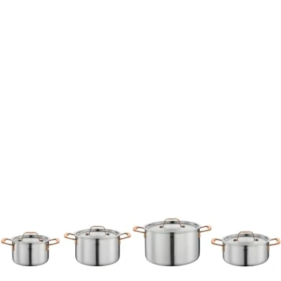 Afbeelding van Kookpannenset Spring Gourmet 4 delig rosegold