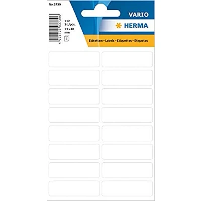 Image de HERMA étiquettes multi usages, 12 x 40 mm, blanc, petit paquet, contenu: 112 3739