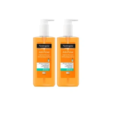 Image de Neutrogena Gel nettoyant quotidien anti boutons &amp; nettoyage du visage clarifiant avec 2% d&#039;acide salicylique pour les peaux impures, 200 ml