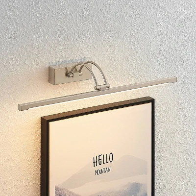 Afbeelding van Lucande Wandlamp 1licht metaal, aluminium H: 7.8 cm gesatineerd nikkel Inclusief lichtbron