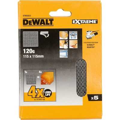 Image de DEWALT DTM3023 QZ grille de ponçage 115x115mm grain 120 (5 pcs)