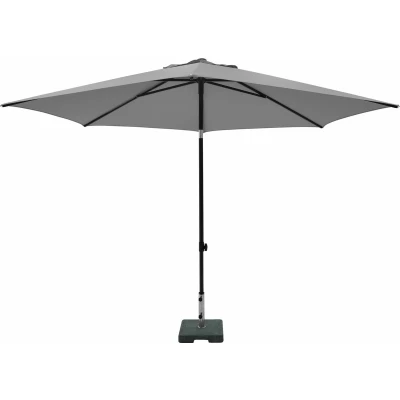 Afbeelding van Stokparasol elba push up 300 cm polyester light grey grade 6 zonwering