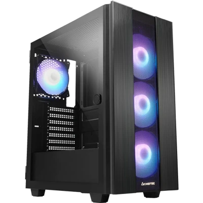 Afbeelding van ATX Semi toren doos Chieftec GS 02B OP Zwart Multicolour