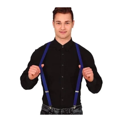 Afbeelding van Fiestas Guirca Carnaval verkleed bretels donkerblauw volwassenen accessoires