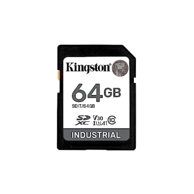 Image de Kingston Industrial Carte mémoire flash 64 Go A1 / Video Class V30 UHS I U3 Class10 microSDXC