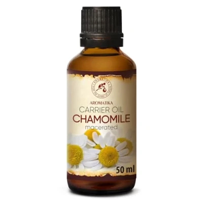 Afbeelding van Kamilleolie 50 ml, 100% pure natuurlijke basisolie dragerolie rijk aan mineralen en vitaminen voor intensieve huidverzorging massage wellness maken van eigen cosmetica ontspanning beauty