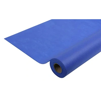 Afbeelding van Pro Nappe Ref. R780646I, doos met 5 spunbond niet geweven tafelkleden voor éénmalig gebruik, scheurbestendig, waterafstotend en afveegbaar materiaal, 6 m lang x 1,20 breed, marineblauw
