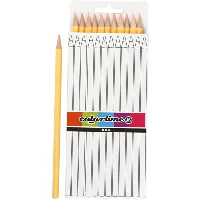 Afbeelding van Colortime Kleurpotloden 3 Mm Vulling 17 Cm Beige 12 Stuks