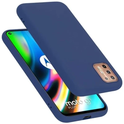 Afbeelding van Cadorabo Hoesje geschikt voor Motorola MOTO G9 PLUS in LIQUID BLAUW Beschermhoes gemaakt van flexibel TPU silicone Case Cover