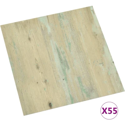 Afbeelding van Vloerplanken zelfklevend 55 st 5,11 m PVC lichtbruin