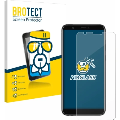 Afbeelding van BROTECT AirGlass kogelwerende glasfolie (1 Stuk, Huawei P Smart (2018)), Smartphone beschermfolie, Transparant