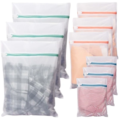 Afbeelding van LUZOON set van negen waszakken voor in de wasmachine, waszak beha, schoenen, sokken, ondergoed, babykleding, op reis of koffer