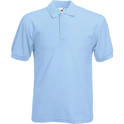 Afbeelding van Fruit Of The Loom Heren 65/35 Pique Poloshirt Korte Mouwen (Hemel Blauw)