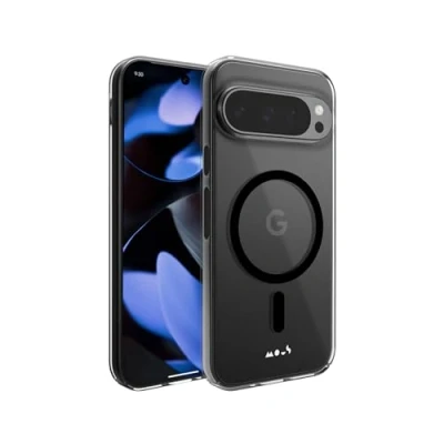 Afbeelding van Mous Transparante beschermhoes compatibel met MagSafe voor Google Pixel 9 Pro XL Superdun Transparant en slank ontwerp