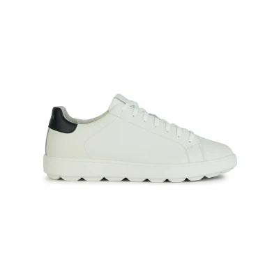 Afbeelding van Geox U Spherica ECUB Sneakers laag, Heren, Maat: 40, White navy Leer en textiel