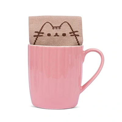Afbeelding van Pusheen Mok En Sokken 15 X 8,5 Cm Keramiek Roze 2 delig