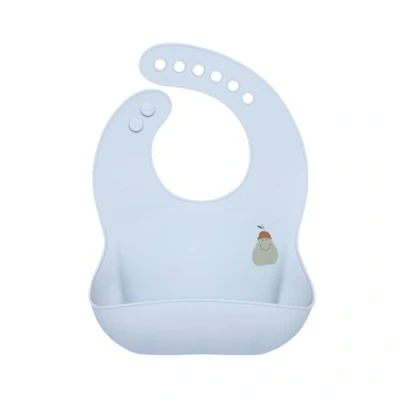 Image de LÄSSIG Bavoir en silicone pour enfants bébé avec plateau de collecte lavable au lave vaisselle/Happy Fruits Pear