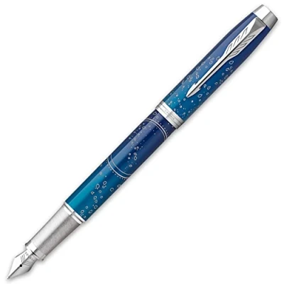 Afbeelding van Parker IM Premium Special Edition Submerge Vulpen, fijne punt, zwarte inkt, met prestige etui