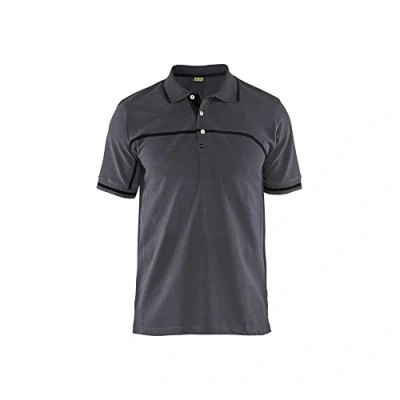Afbeelding van Blaklader Poloshirt 3389 1050 Medium Grijs/Zwart 4XL