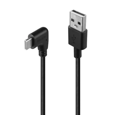 Afbeelding van Lindy USB 2.0 kabel type A naar C gebogen, 1 m
