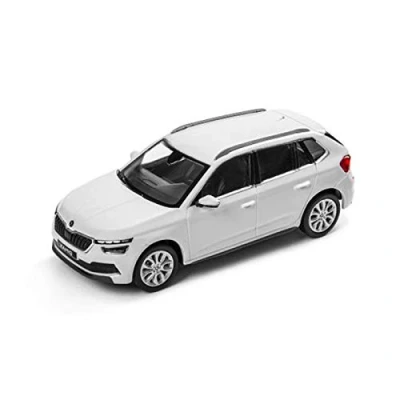 Afbeelding van Skoda 658099300S9R Kamiq Modelbouwwagen 1:43 Moon White Miniatuur Accessoires