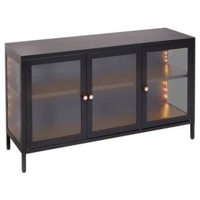 Afbeelding van Beliani NEWPORT Sideboard LED Zwart Staal