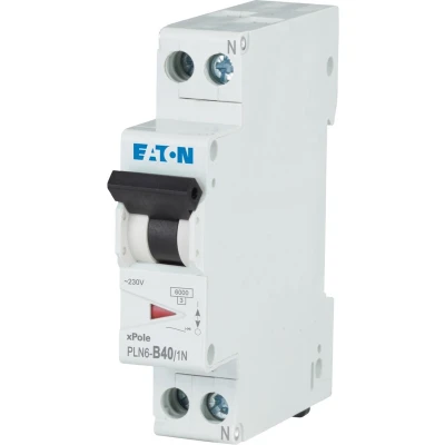 Afbeelding van Eaton installatieautomaat 1 polig nul 40A B karakteristiek PLN6 B401N