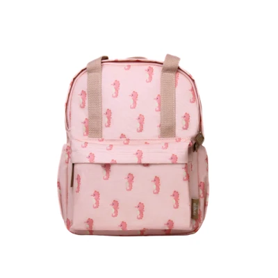Afbeelding van Mabebi Kleuter/ Peuter Rugzak Schooltas Ergonomische voor kinderdagverblijf/ uitstapjes Zeepaard Roze