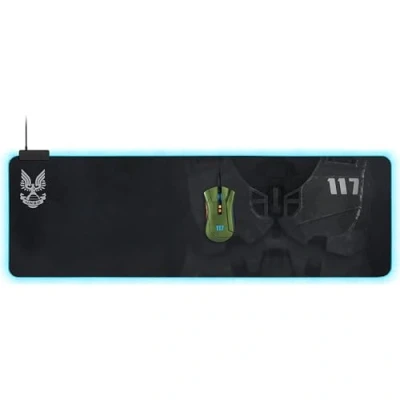 Afbeelding van Razer Goliathus Extended Chroma Extra grote en zachte XXL gaming muismat met RGB verlichting (kabelhouder, stoffen oppervlak, gewatteerde rand) Halo Infinite Ed.