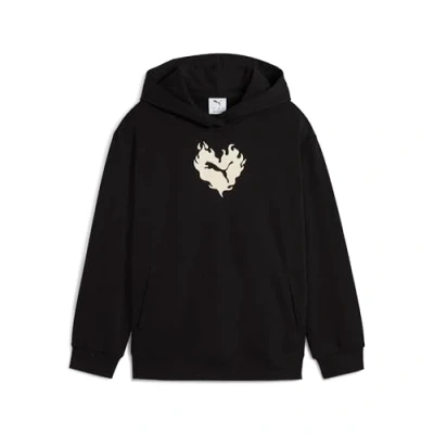 Afbeelding van Puma Flaming LOVE Hoodie voor kinderen, Maat: 152, Black