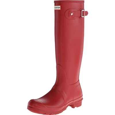 Afbeelding van HUNTER Womens Org Tall regenlaarzen &amp; enkellaarsjes voor dames, Rood