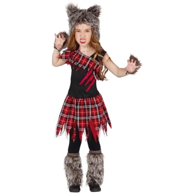 Afbeelding van Fiestas Guirca Verkleedjurk Weerwolf Polyester Rood Mt 3 4 Jaar