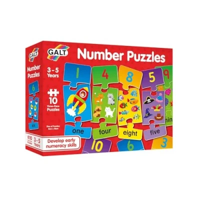 Afbeelding van Galt Speelgoed, Number Puzzels, Numbers Jigsaw puzzel voor kinderen, leeftijd 3 jaar ouder