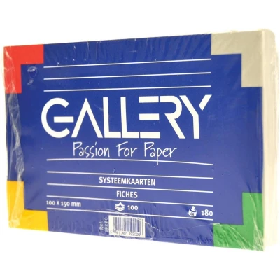 Afbeelding van Gallery Witte Systeemkaarten, Ft 10 X 15 Cm, Effen, Pak Van 100 Stuks Systeemkaart