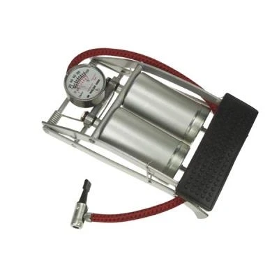 Image de Pompe a pied double cylindre avec manometre perel afp02