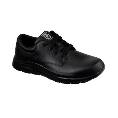 Afbeelding van Skechers FLEX Advantage SR Fourche Sportieve veterschoenen, Heren, Maat: 39.5, Black Leer