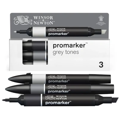 Image de Winsor &amp; Newton Promarker Set 3 Tons Gris