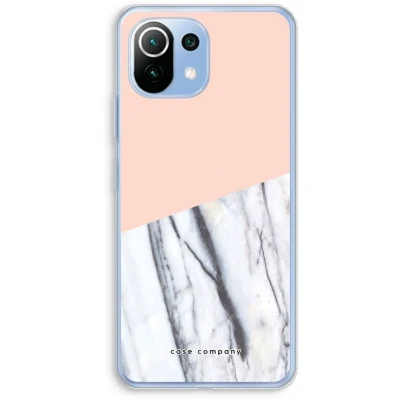 Afbeelding van Case Company® hoesje geschikt voor Xiaomi Mi 11 Lite A touch of peach Soft Cover Telefoonhoesje Bescherming aan alle Kanten en Schermrand