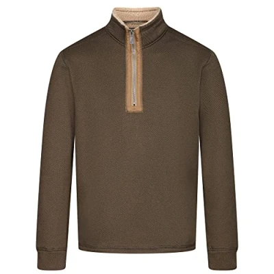 Afbeelding van De Regatta Galador Fleece outdoortrui heren halve rits met kraag van Sherpa stof Groente