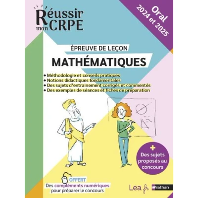Image de Epreuve orale Leçon Mathématiques CRPE 2024 et 2025