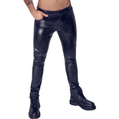 Afbeelding van Noir Handmade Slangenleer Broek Zwart