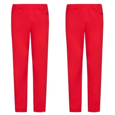 Afbeelding van MISEMIYA 2 stuks Uniseks sanitaire broek medisch uniform Werkbroek Ref. 8312 x stuks, Rood