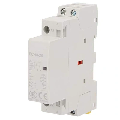 Afbeelding van Wisselstroomschakelaar, 2P 2NO normaal open DIN rail wisselstroomschakelaar voor 25 A 220 V/230 V 50/60 Hz thuistoepassingen