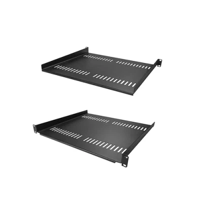 Afbeelding van StarTech 2 Pak 1u Rek Plank Geventileerd, Accessoires voor serverkasten, Zwart