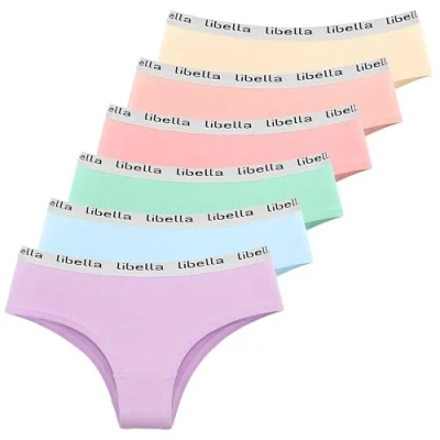 Afbeelding van Libella® Set van 6 boxershorts voor dames, lage taille, boxershorts, stretch, katoen, 3901, Veelkleurig 7