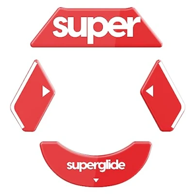 Afbeelding van Superglide 2 Muispads van glas, ultrasterk, ultrasnel, glad en duurzaam voor Logitech G900/903 [rood]