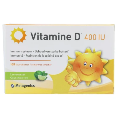 Afbeelding van Metagenics Vitamine D 400IU Kauw Tabletten 168pakket