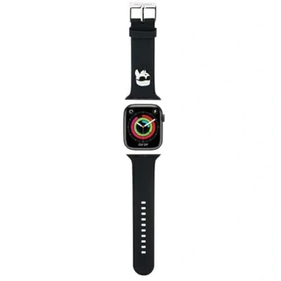 Afbeelding van Karl Lagerfeld 3D Rubberen Hoofdband voor Apple Watch 38/40/41mm zwart