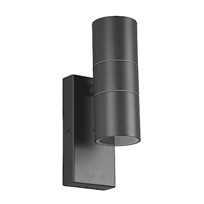 Afbeelding van REALITY Laredo Wandlamp 2X GU10 Max 10W IP44 Schemeringsensor Antraciet